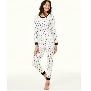 Family Pajamas Unisex Kids Boys or Girls 2-Piece Holiday PJ Set, White Trees